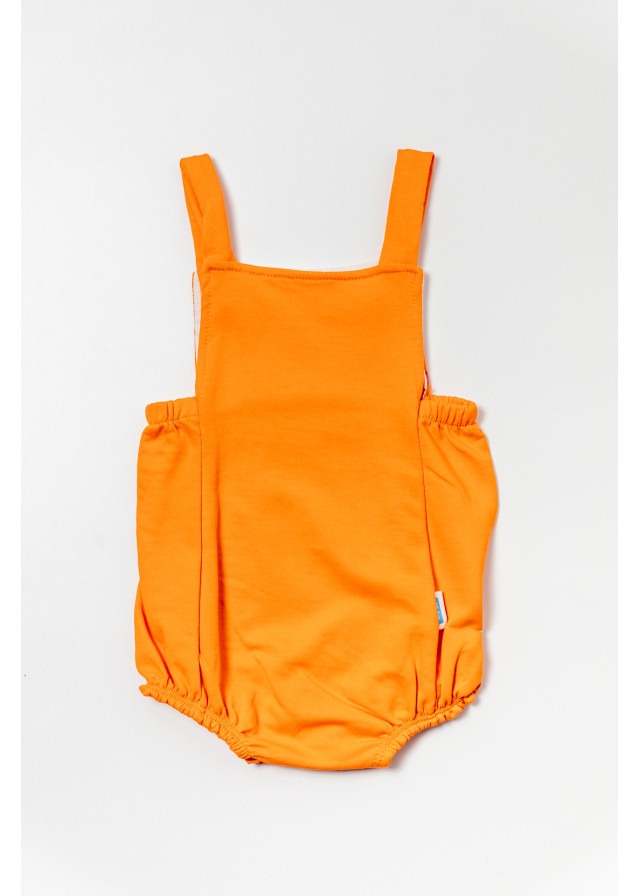 Βρεφική βαμβακερή ολόσωμη φουφούλα born to be cute σε πορτοκαλί χρώμα