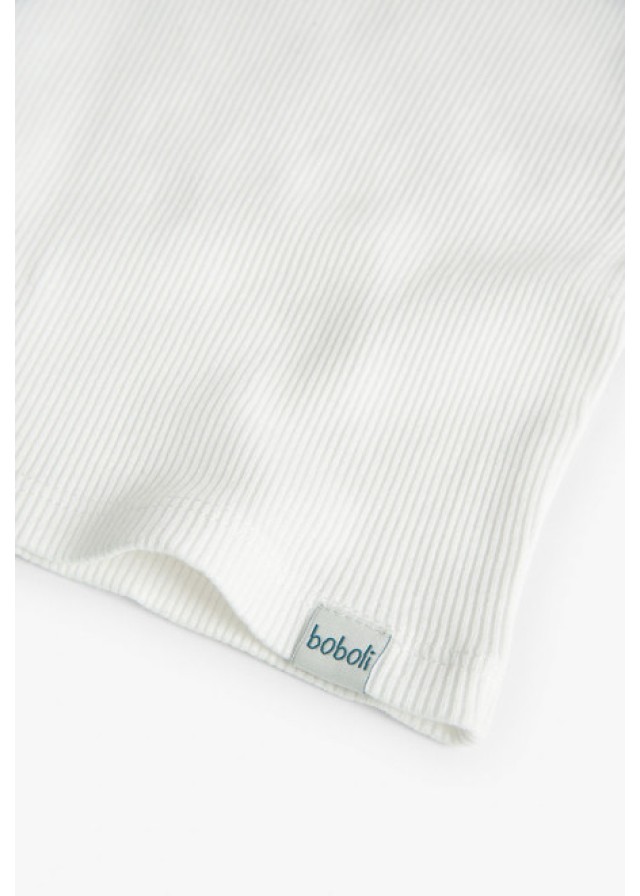 Boboli βρεφική μπλούζα σε λευκό χρώμα 