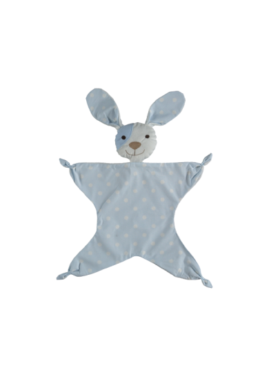 Μεγάλο πανάκι αγκαλίτσας με κουνελάκι σε γαλάζιο χρώμα Μεγάλο πανάκι αγκαλίτσας με κουνελάκι σε γαλάζιο χρώμα