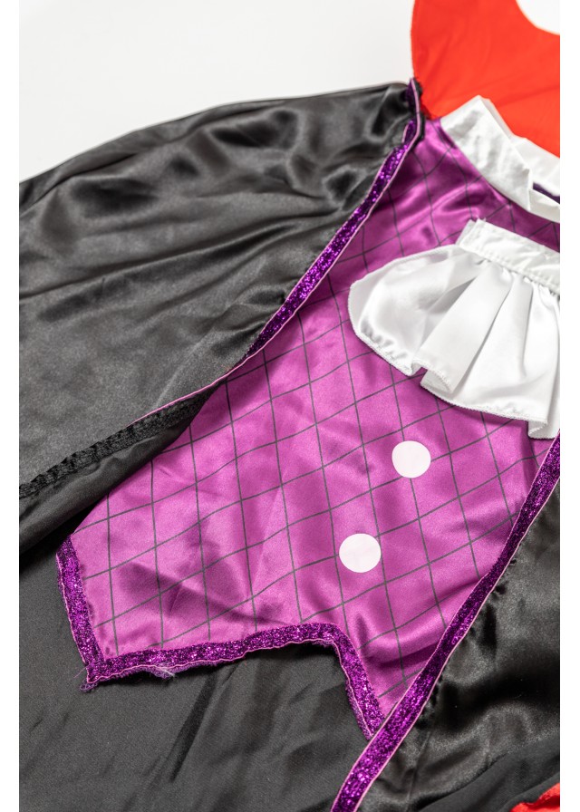 Παιδική αποκριάτικη στολή dracula σε μαύρο με μώβ χρώμα